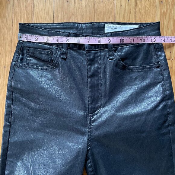 rag & bone Casey Coated High Rise Ankle Flare Jeans, NWOT - Picture 6 of 13